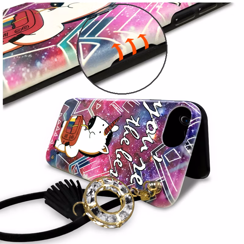 Hybrid Protective Soft Silicone Hard Flower Pattern Case
