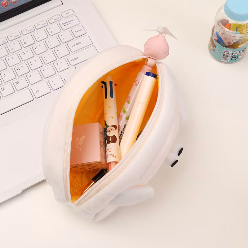 Factory Price Flannel Zipper Fashion Rectangular Pencil Bag Pencil Case for School & Office