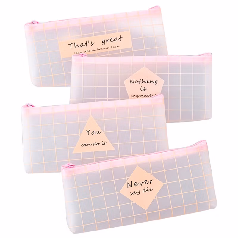 Custom Pet Zipper Lovely Circular Pencil Bag Pencil Case for Office