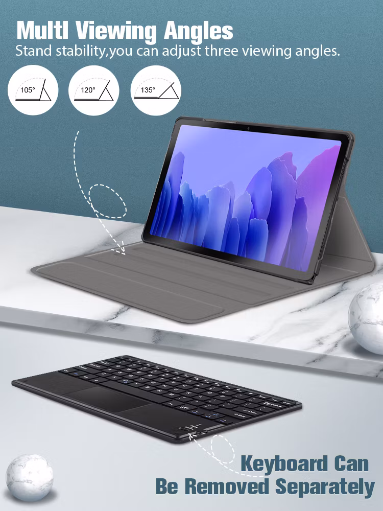 Trackpad Bluetooth Keyboard Case for Samsung Galaxy Tab A7 10.4 Tablet Leather Cover Factory Wholesales
