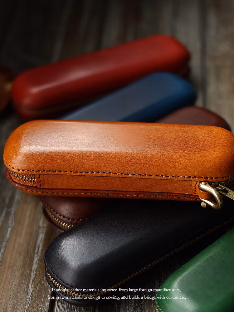 Ea341 High Quality Customized Unique Spectacle Bag Leather Portable Sunglasses Cases Custom Logo for Eyeglasses Hard Shell Zipper Eye Glasses Case