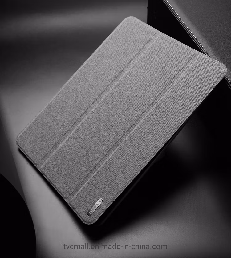 Dux Ducis Domo Series Tri-Fold Stand Folio Smart Cloth Texture PU Leather Case with Pencil Holder for iPad PRO 12.9 (2017)