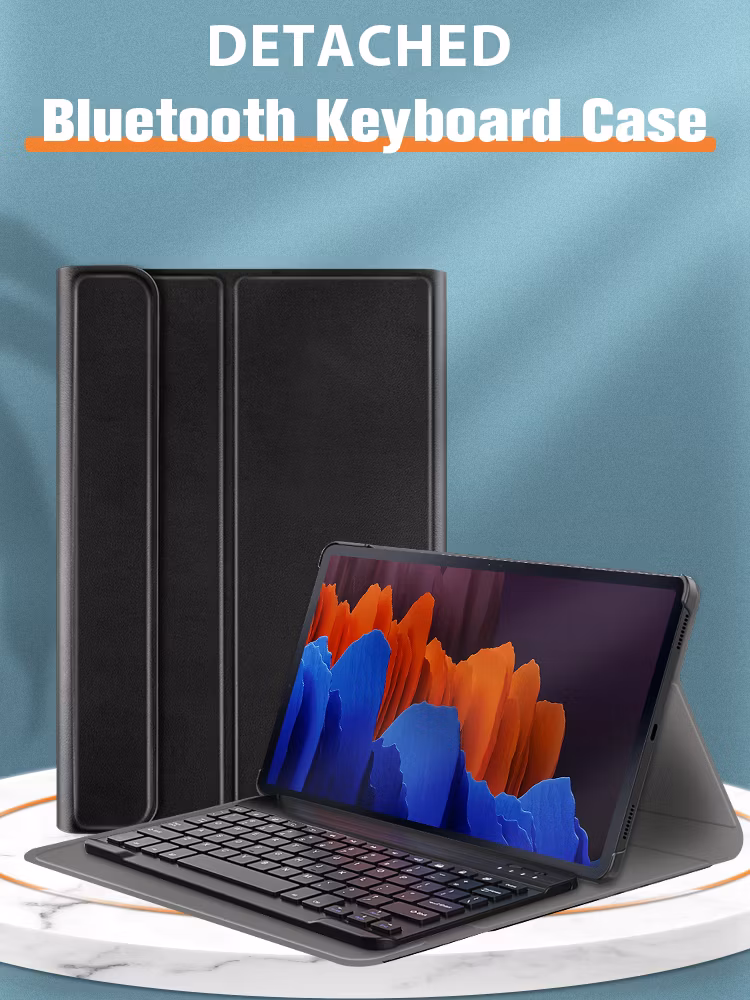 Bluetooth Keyboard Case for Samsung Galaxy Tab S7 Plus Tablet Case 2020 12.4 Inch T970 T975 Manufacture Wholesales
