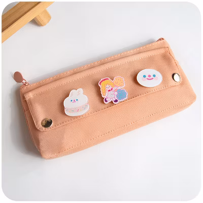 Wide Use Zipper Lovely Rectangular Pencil Bag Pencil Case for School & Office