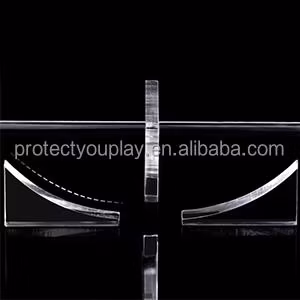 Baseball Bat Case with Blue Rubber Hexagon End Caps and Clear Tube