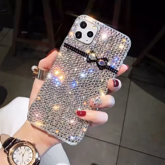 Fashion Luxury Diamond Shockproof Designer Mobile Phone Funda Cover Accessories Phone Case for iPhone 12 13 14 11 PRO Max