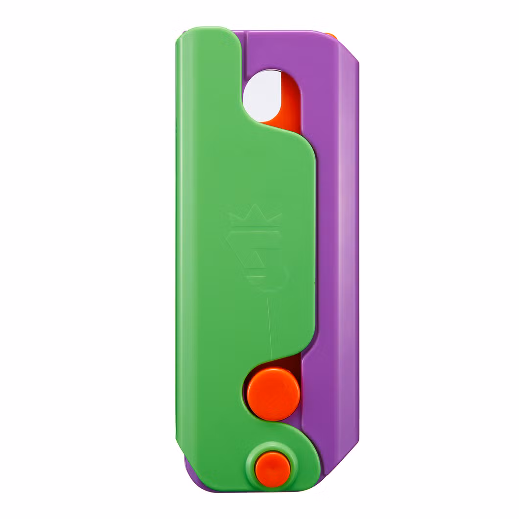 for iPhone 15 Plus Case Giant Carrot Knife ABS Phone Cover Stress Relieving Toy - Sky Blue+White