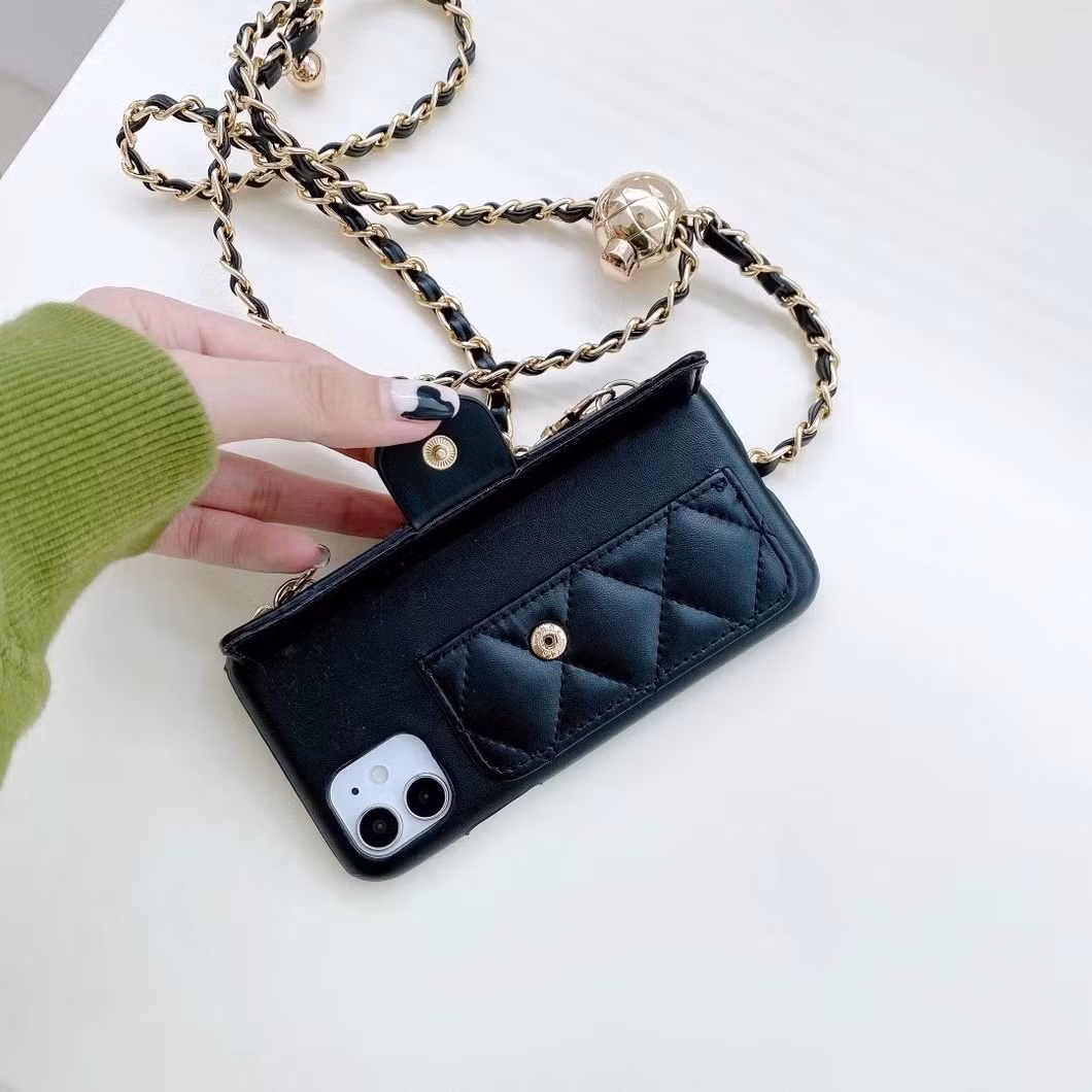 Hot Selling Luxury Mobile Phone Case Cover with Strap Fashion Designer Phone Accessory Bag for Phone