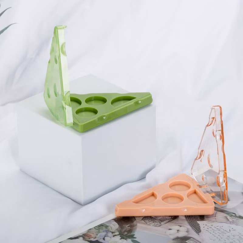 Pizza Shaped Unique Eyeshadow Palette Empty Eyeshadow Containers Transparent Eyeshadow Case