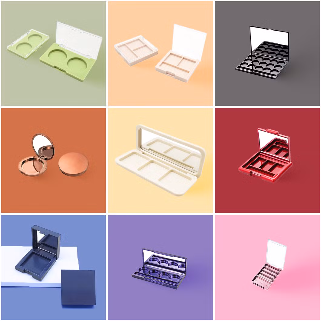 Y063 Cosmetic Box Unique Shape Multi Color Plastic Shading Palette Eyeshadow Case