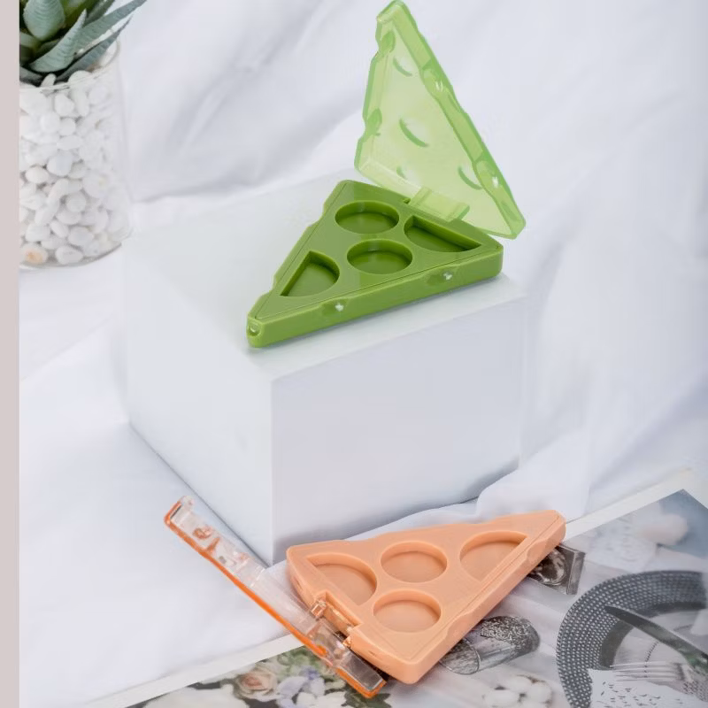 Pizza Shaped Unique Eyeshadow Palette Empty Eyeshadow Containers Transparent Eyeshadow Case