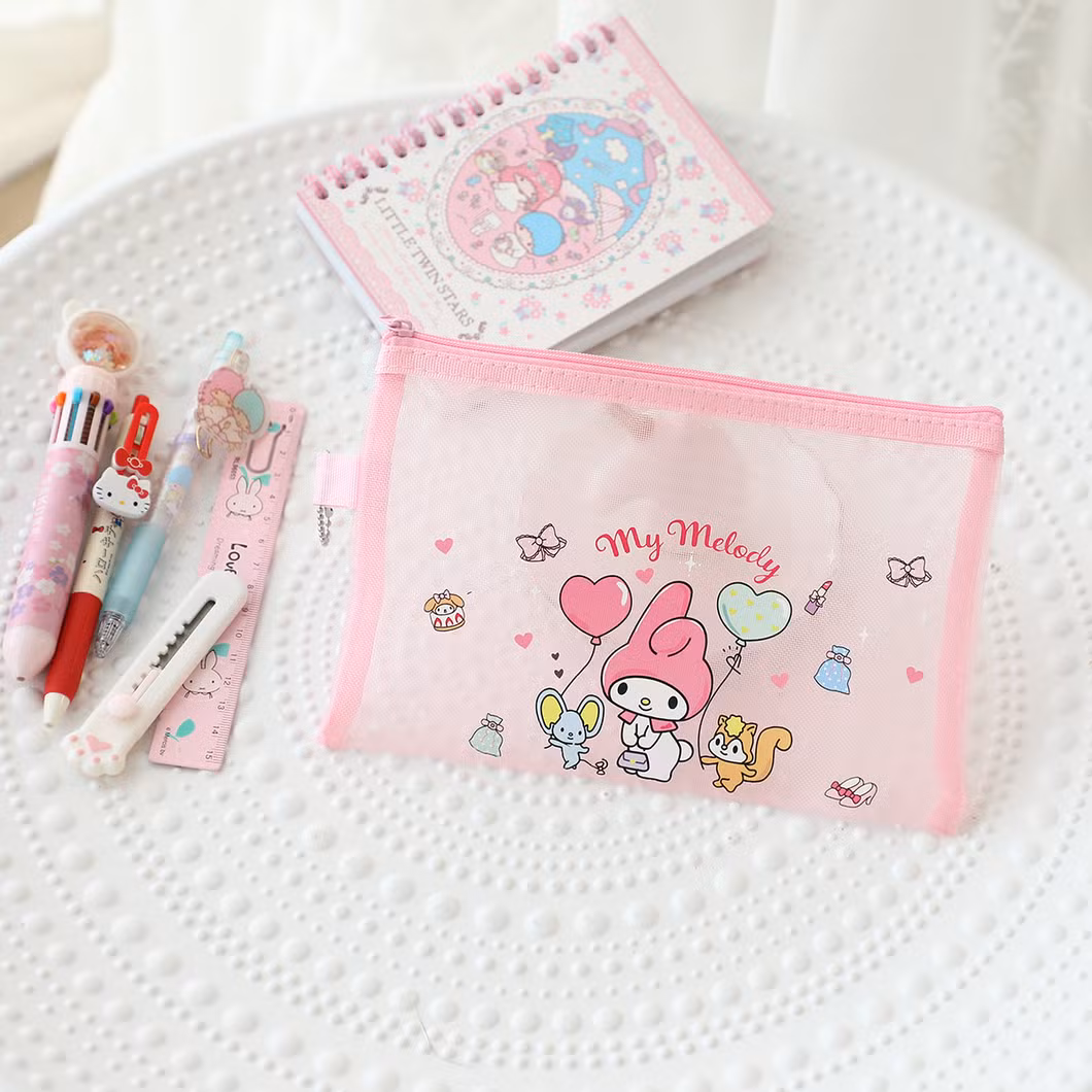 Girl Pencil Case Makeup Kitty Melody Travel Toiletry Cosmetic Bag