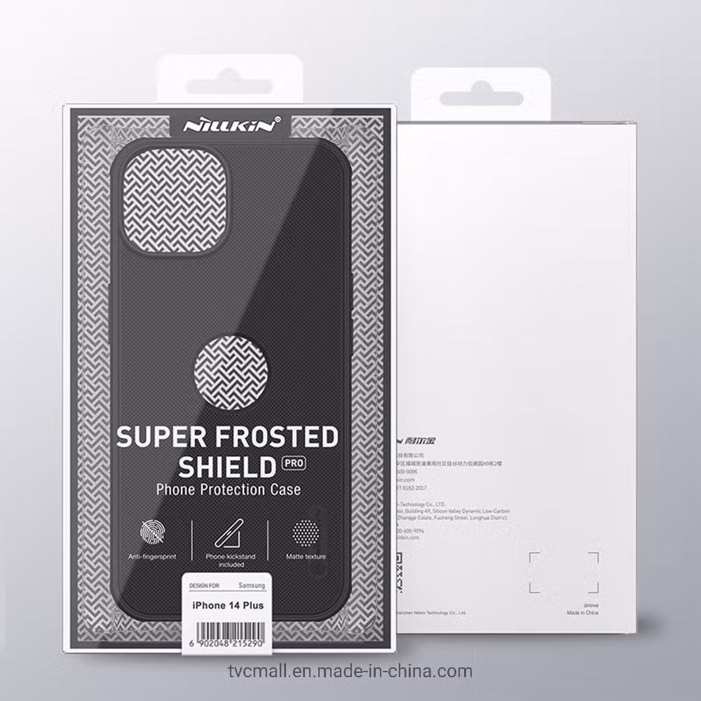 Nillkin Super Frosted Shield PRO Matte Hard PC Phone Case for iPhone 14 Plus (Hollow-out Design for Logo) - Dark Purple
