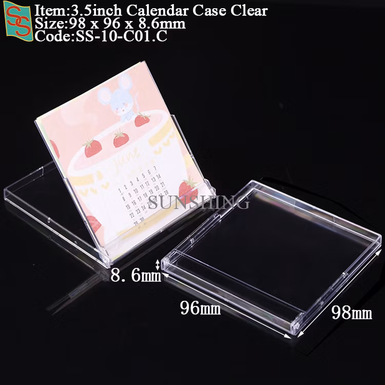 3.5inch Desk Calender Holder Acrylic Planner Photo Frame Standing CD Calendar Case