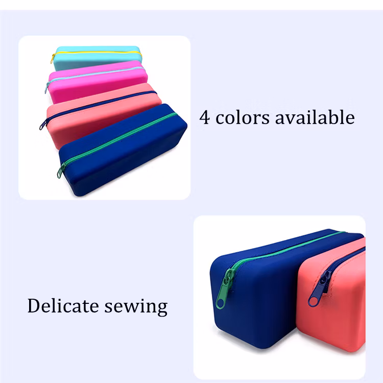 Custom Fashion Student Large-Capacity Silicone Pencil Bag Decompression Durable Pen Case