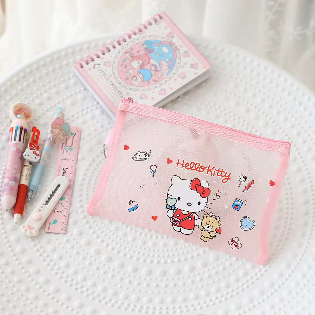 Girl Pencil Case Makeup Kitty Melody Travel Toiletry Cosmetic Bag
