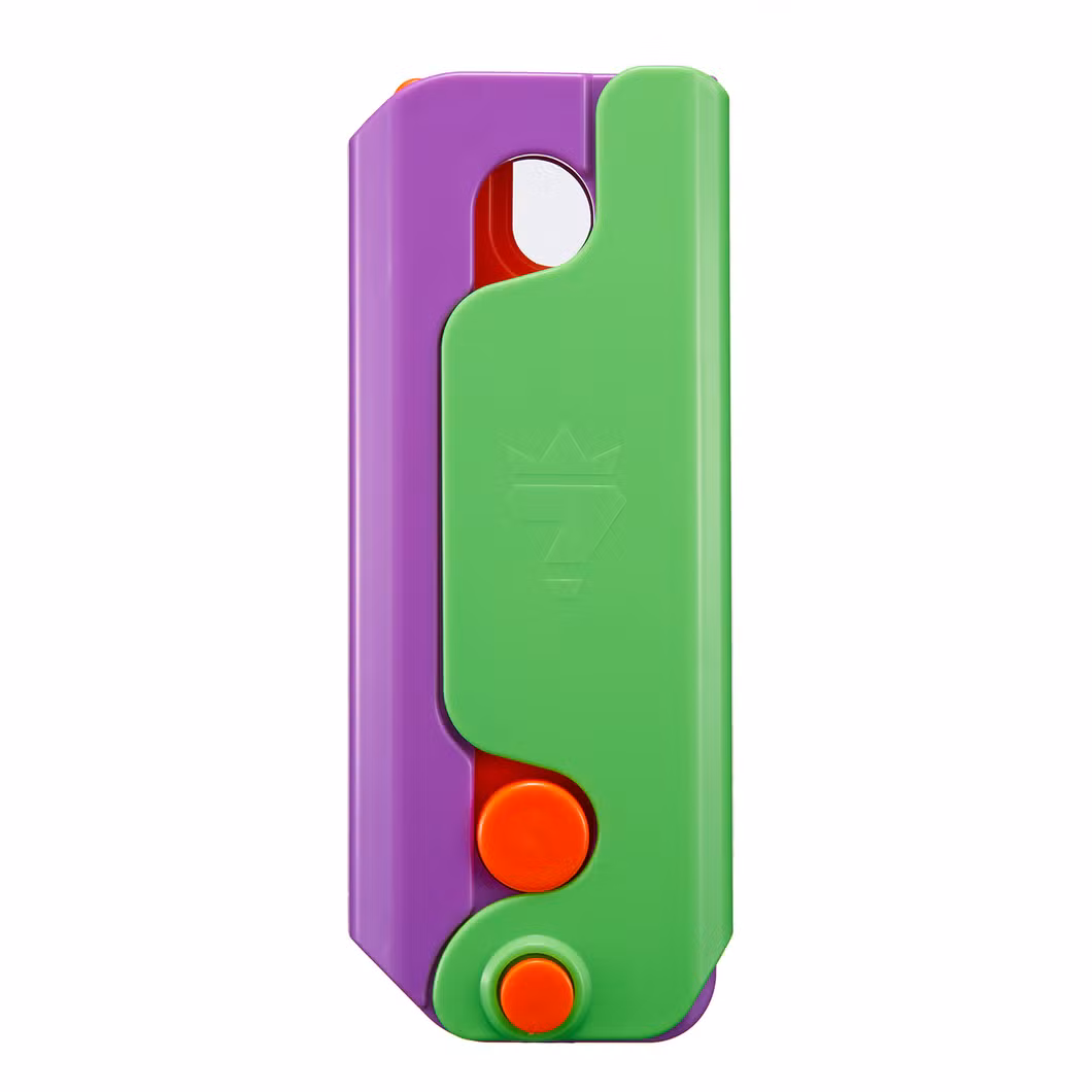 for iPhone 15 Plus Case Giant Carrot Knife ABS Phone Cover Stress Relieving Toy - Sky Blue+White
