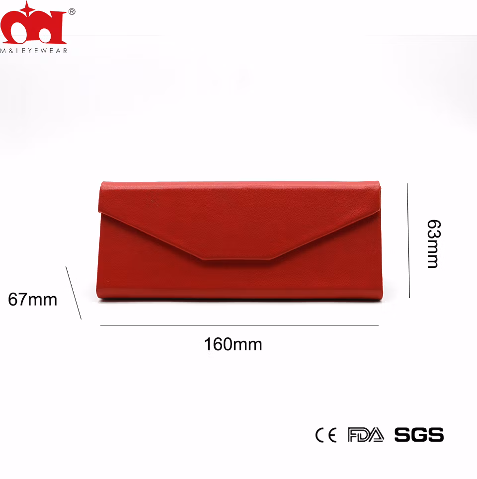 Designed Triangle Red Folder Optical Frame Case Fashion Sunglasses Box