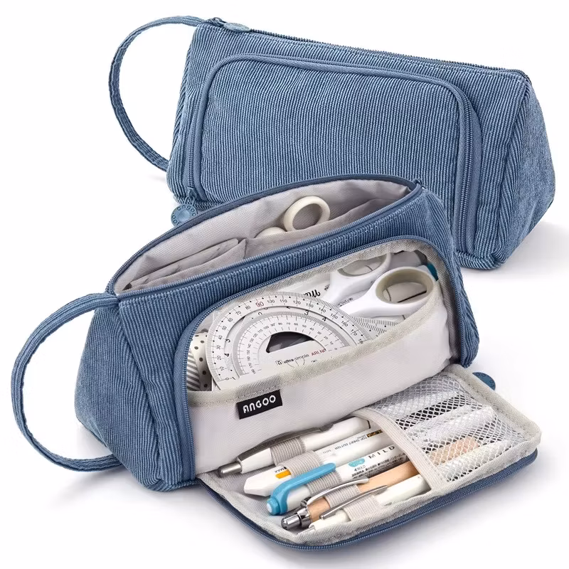 Best Selling Fashion Large Capacity Colored Storage Pouch Pencil Case for School