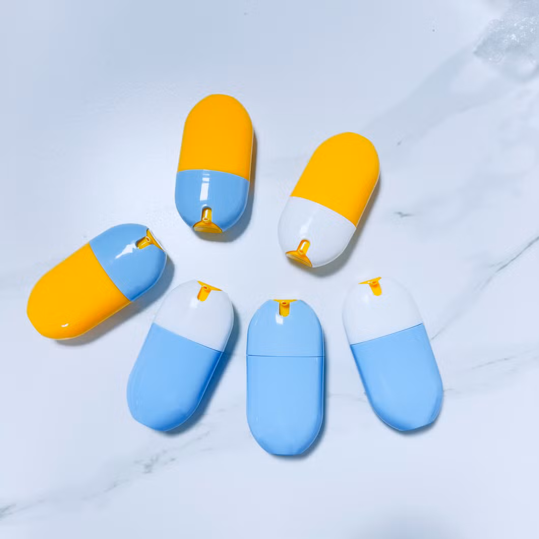 New Style White and Blue Color 30ml Plastic Suncrem Tube Airless Bottle Bb Cream Bottle Foundation Case