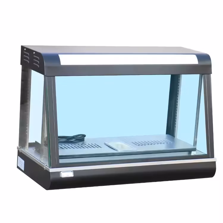 Elegant Wooden-Framed Pastry Display Case