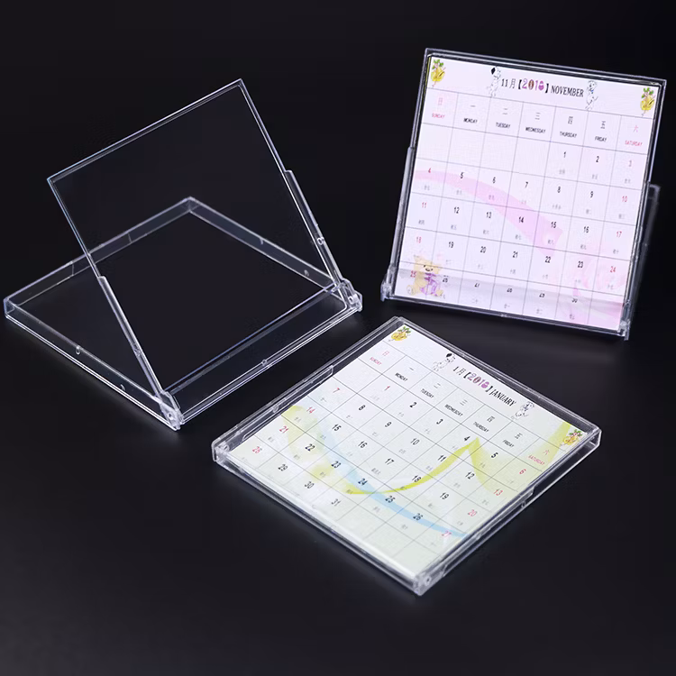 3.5inch Desk Calender Holder Acrylic Planner Photo Frame Standing CD Calendar Case