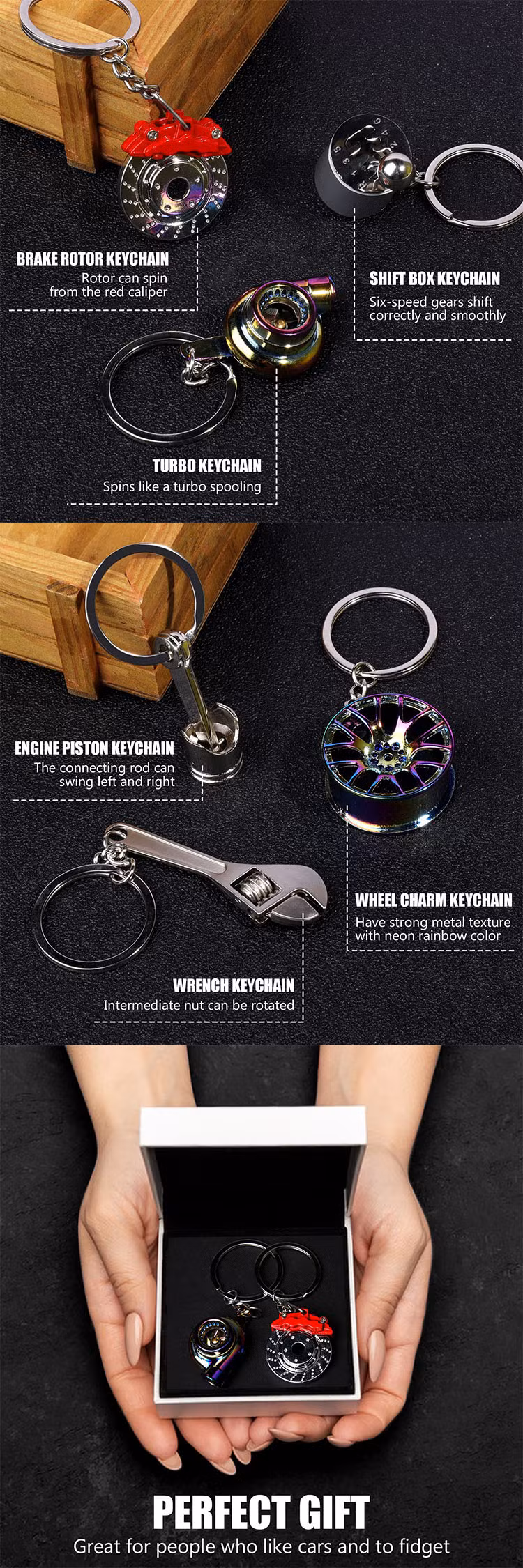 Pistol Bearbrick Mini Spoon Turbo Engine Metal Crafts Hot Selling Fashion Design Coloring 3D Plated Steel Material Keychain for Souvenir Gift