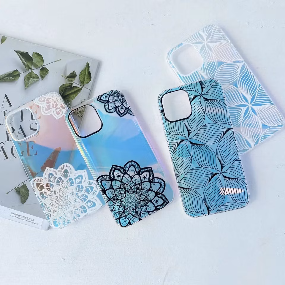 Flower Design Mandala Gradient Color Mobile Accessories Case Cheap Price Girl Phone Case Modern Phone Cases Wildflower Phone Case for Phone 7-13 PRO Max