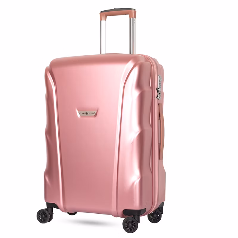 Fancy Blue Black Navy Gold Color Trolley Travel Luggage Case