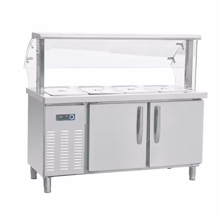 Elegant Wooden-Framed Pastry Display Case