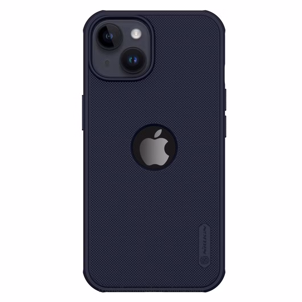Nillkin Super Frosted Shield PRO Matte Hard PC Phone Case for iPhone 14 Plus (Hollow-out Design for Logo) - Dark Purple