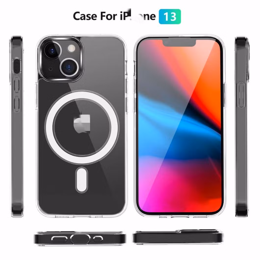 New Arrival High Quality Transparent Clear Case for iPhone 13 14 Magsafe Clear Case Unique for iPhone 12 13 PRO Strong Magnetic Magsafe Clear Case Hot Sales