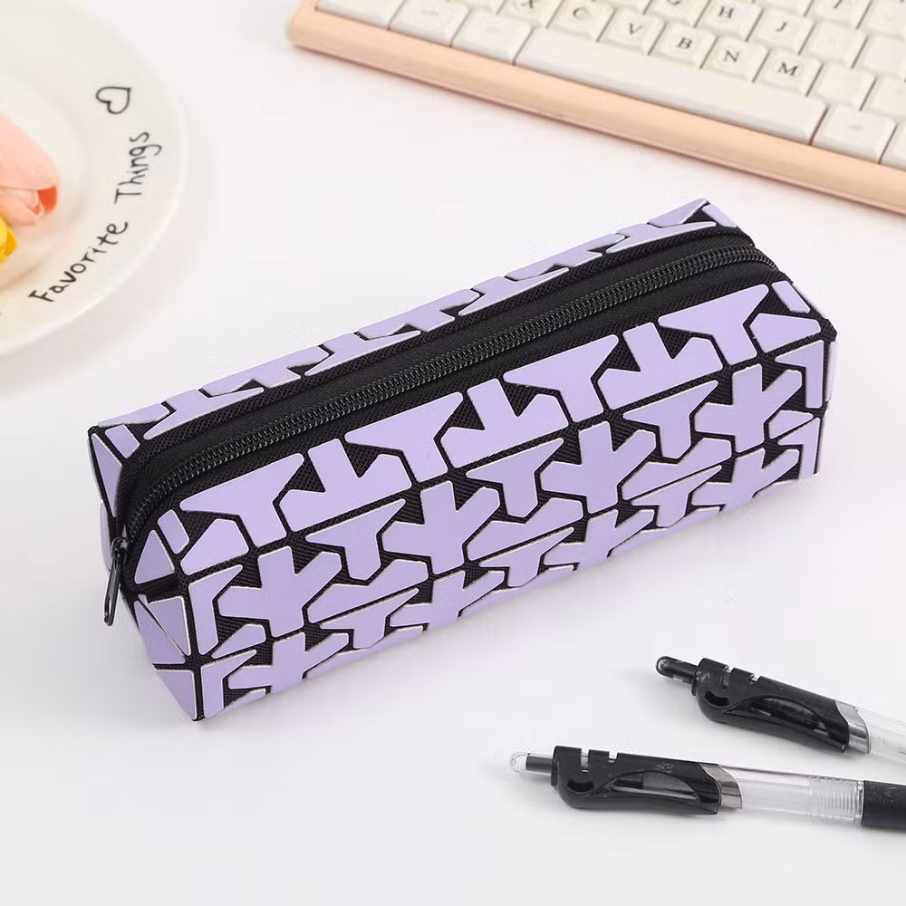 Wholesale New Creative Large Capacity Luminous Stationery Pen Bag Zipper Closure Pencil Case/Pouch for Students for Exams