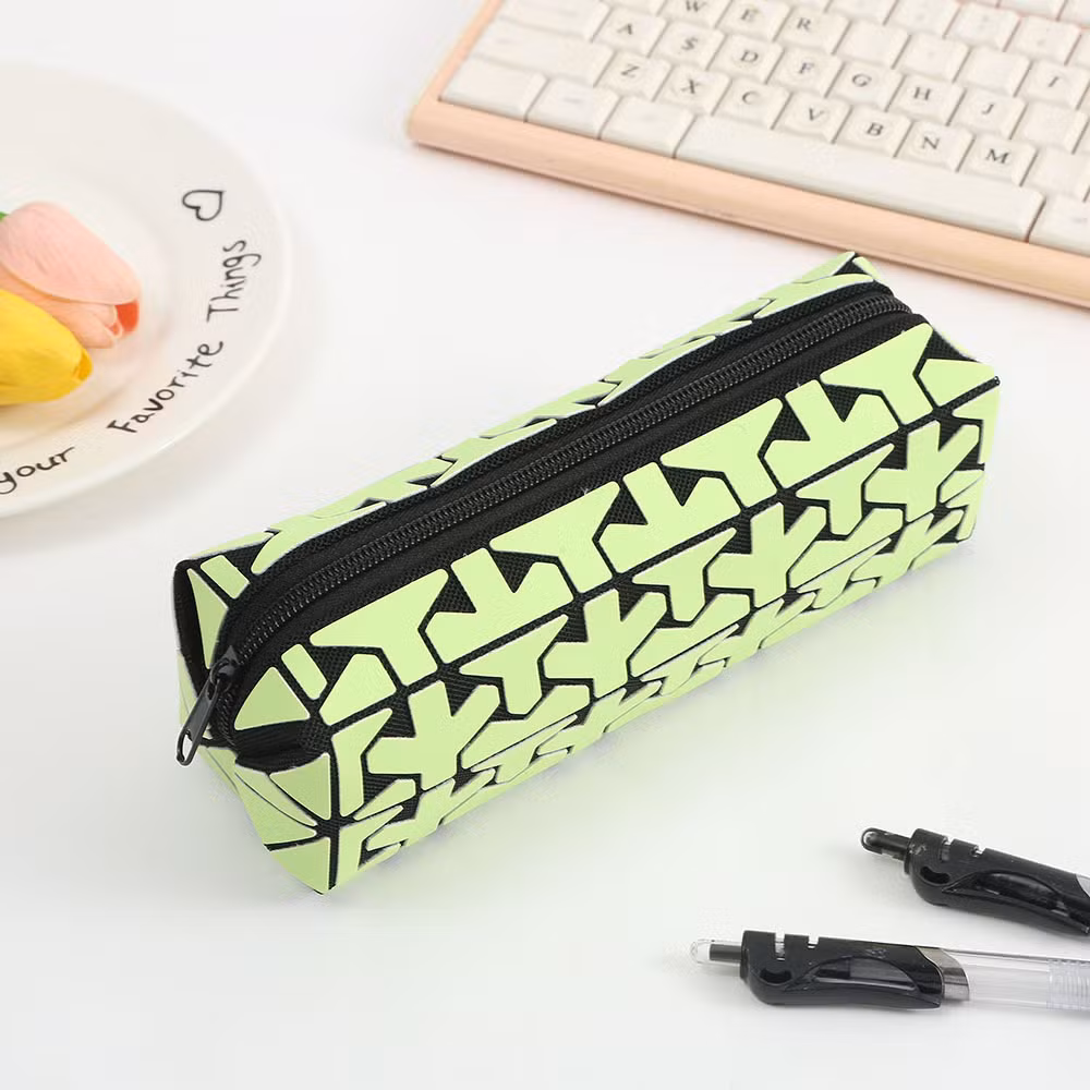 Wholesale New Creative Large Capacity Luminous Stationery Pen Bag Zipper Closure Pencil Case/Pouch for Students for Exams