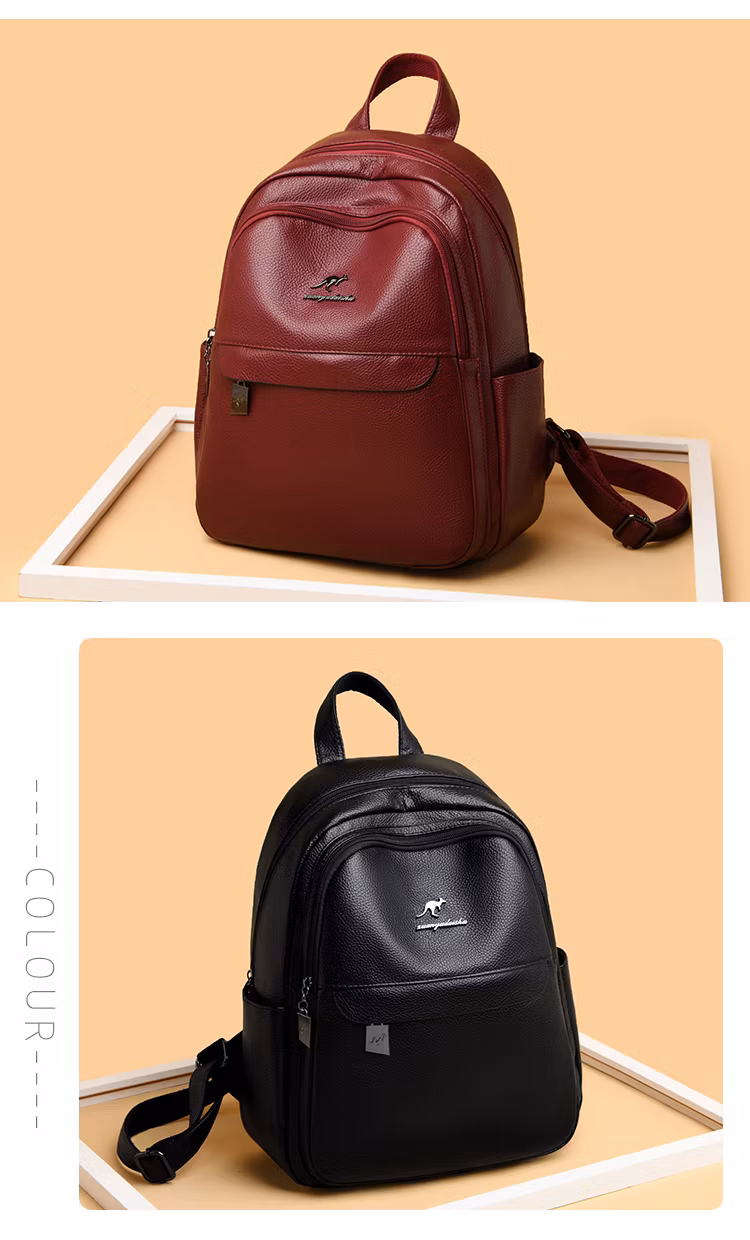 Wide Silver Morden Style Rucksack Hydration Backpack Ladies Back Bag