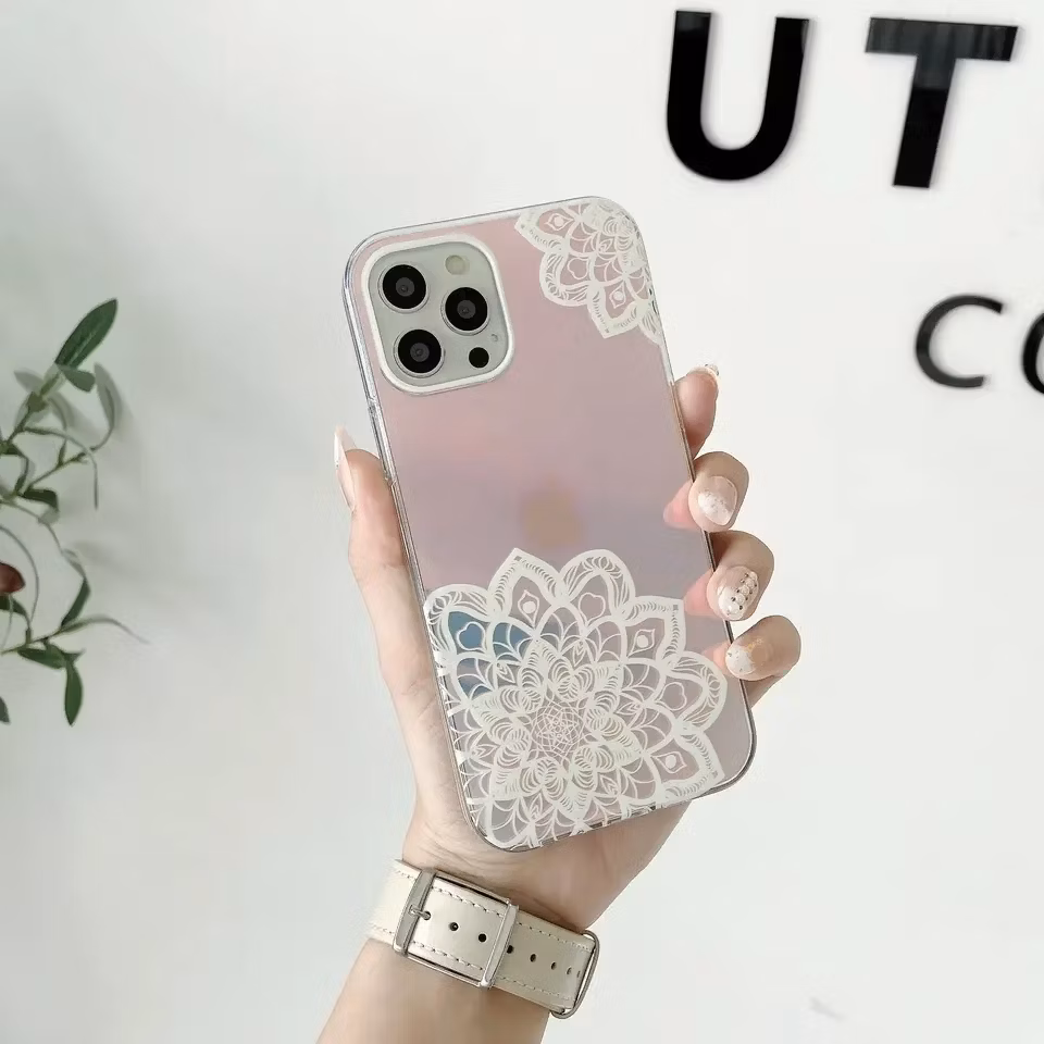 Flower Design Mandala Gradient Color Mobile Accessories Case Cheap Price Girl Phone Case Modern Phone Cases Wildflower Phone Case for Phone 7-13 PRO Max