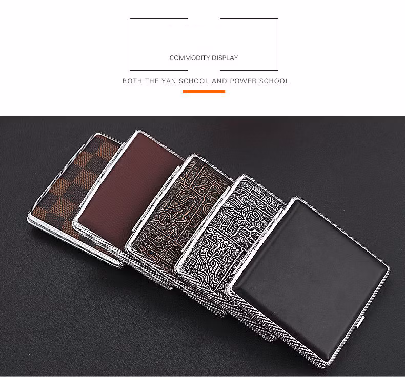 Metal Smoke Case 20PCS Custom Logo Elegant Vintage Tobacco Case