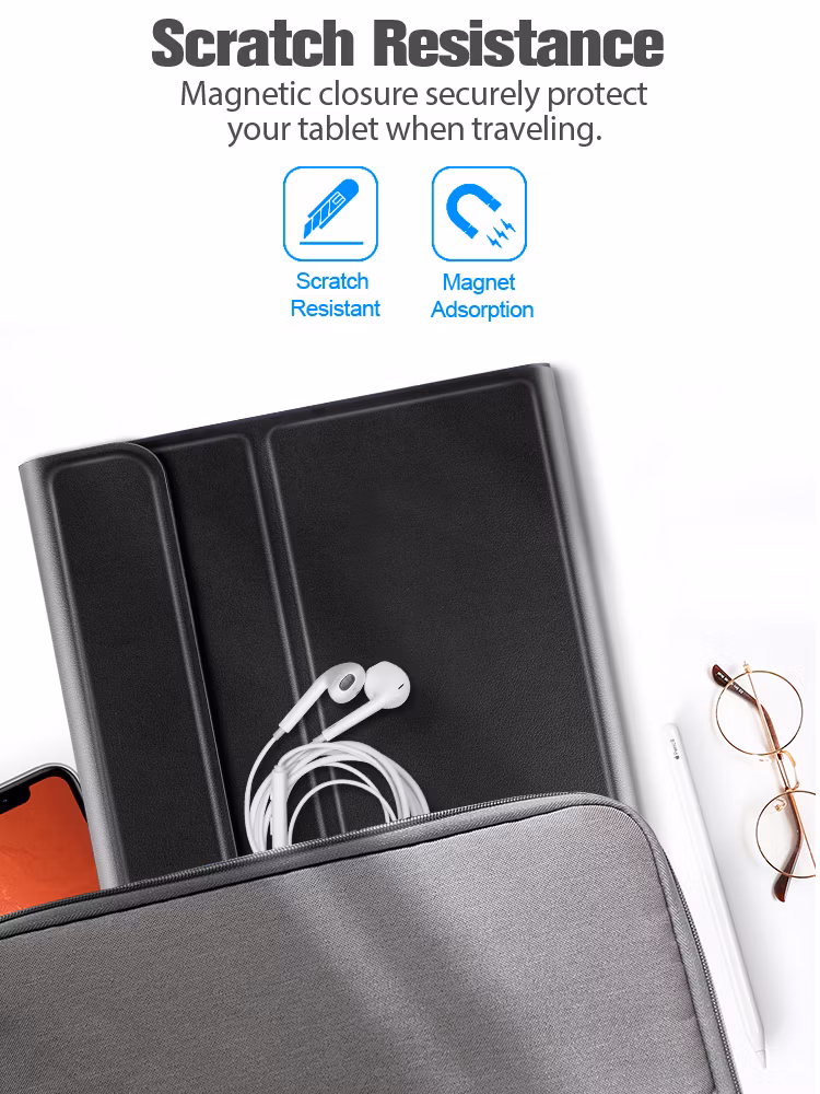 Backlits Wireless Keyboard Case for Samsung Galaxy Tab S8 Plus 2022 12.4 X800 Leather Tablet Case