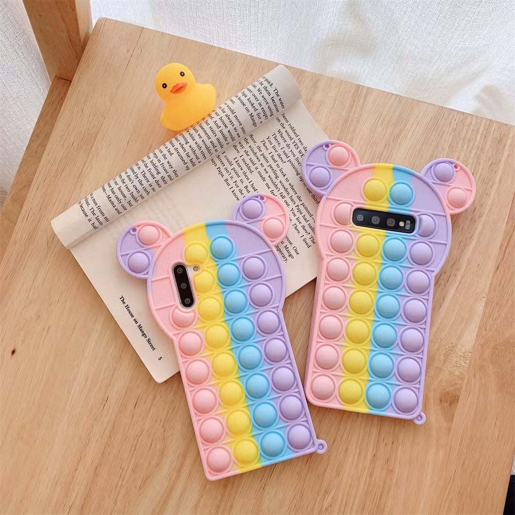 Custom OEM Designer Pop Bubble Silicone Bumper Case for iPhone