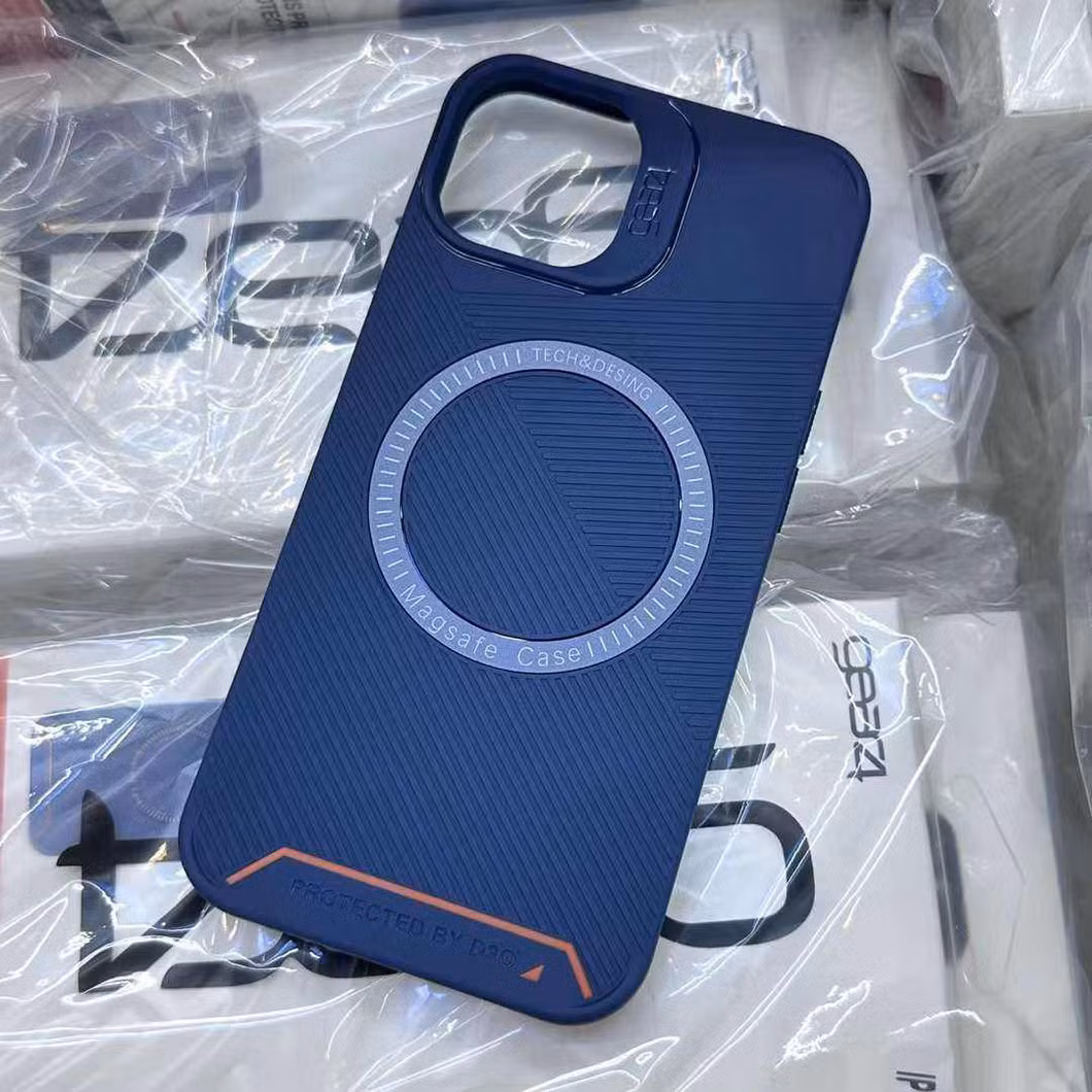 2023 High-End Soft TPU Black Blue Purple Mobile Phone Case for Phone 12 13 14 15 PRO Max Phone Protector Covers with Magsafe Strip Pattern