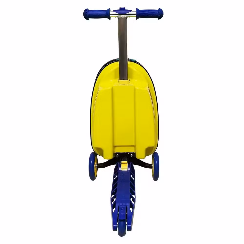 Kids Suitcase High Quality Folding Three Children Kick Luggage Standing Scooters