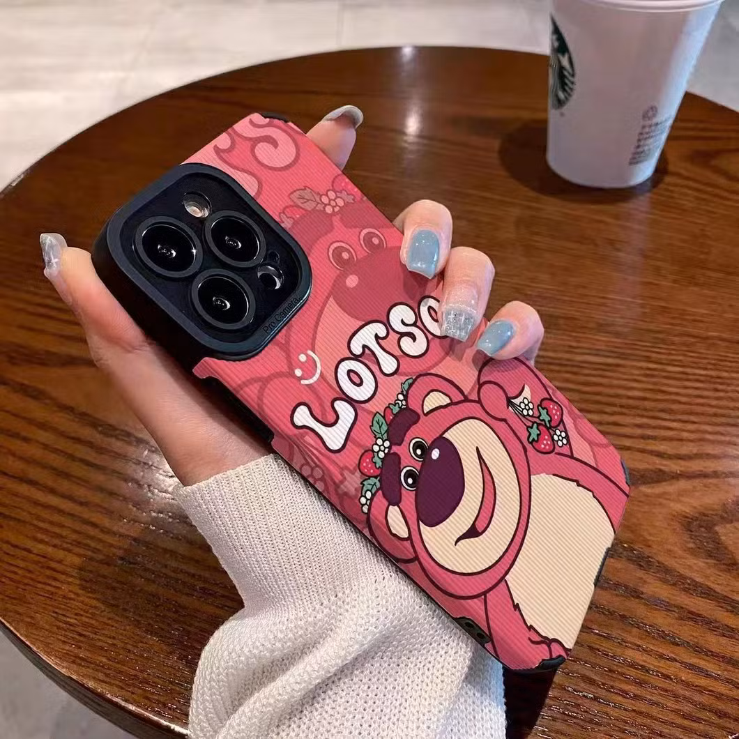 Imitation Leather Cartoon Kabi of The Planet Kulomi Phone Case for iPhone 13 14 15 Protective Cover Cheap