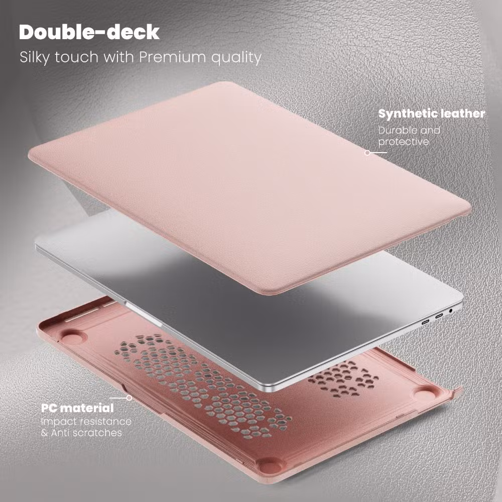 PU Leather Plastic PC Protective Cover Case for Laptop MacBook PRO 13.3