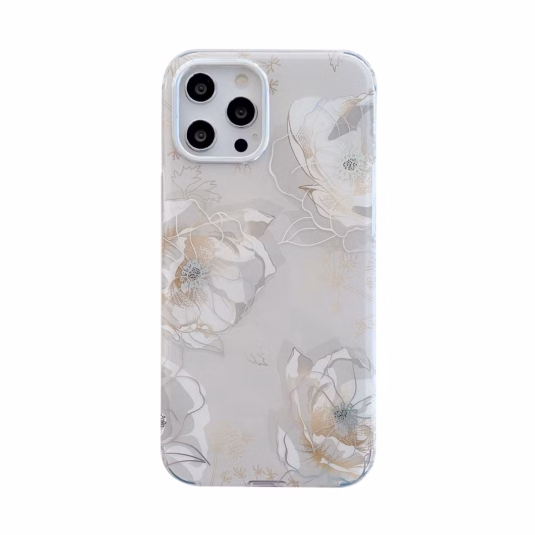 Creative Designed Cell Phone Accessories Phone Case Flower for iPhone 11 PRO Xs Max Xr Women Fashion IMD Floral Prints Phone Cover Product Supply
