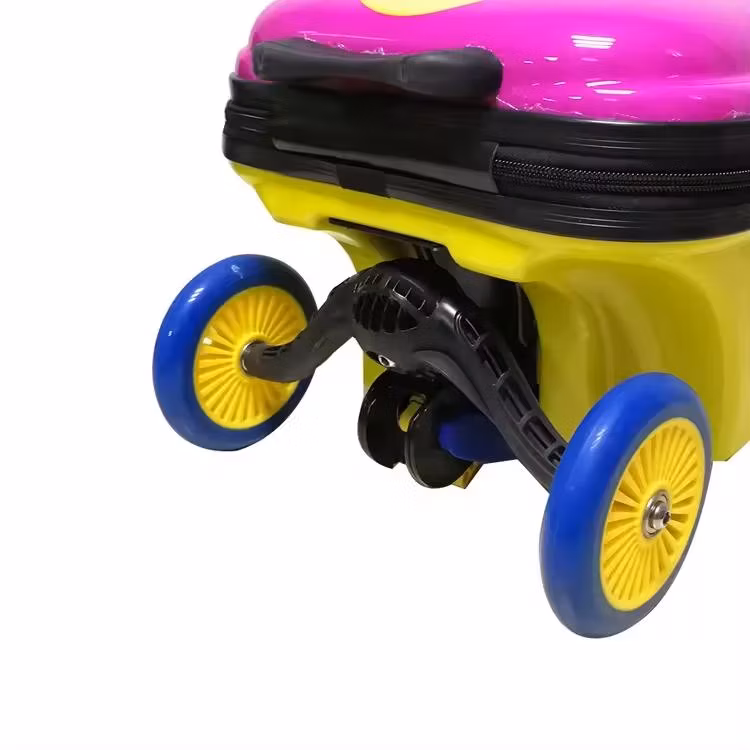 Kids Suitcase High Quality Folding Three Children Kick Luggage Standing Scooters