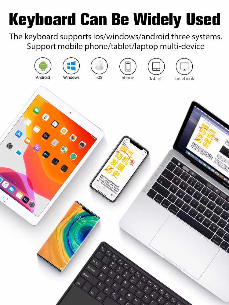Trackpad Bluetooth Keyboard Case for Samsung Galaxy Tab A7 10.4 Tablet Leather Cover Factory Wholesales