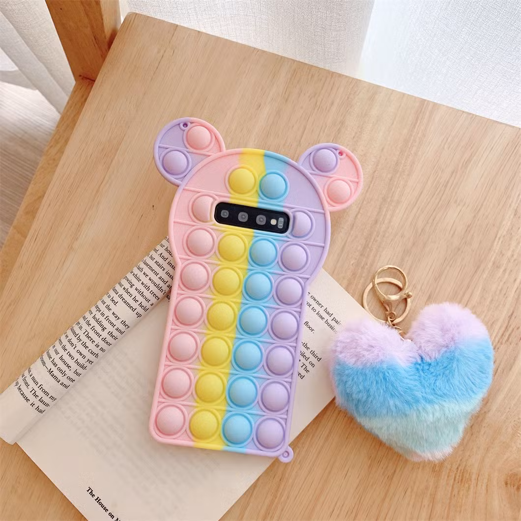 Custom OEM Designer Pop Bubble Silicone Bumper Case for iPhone