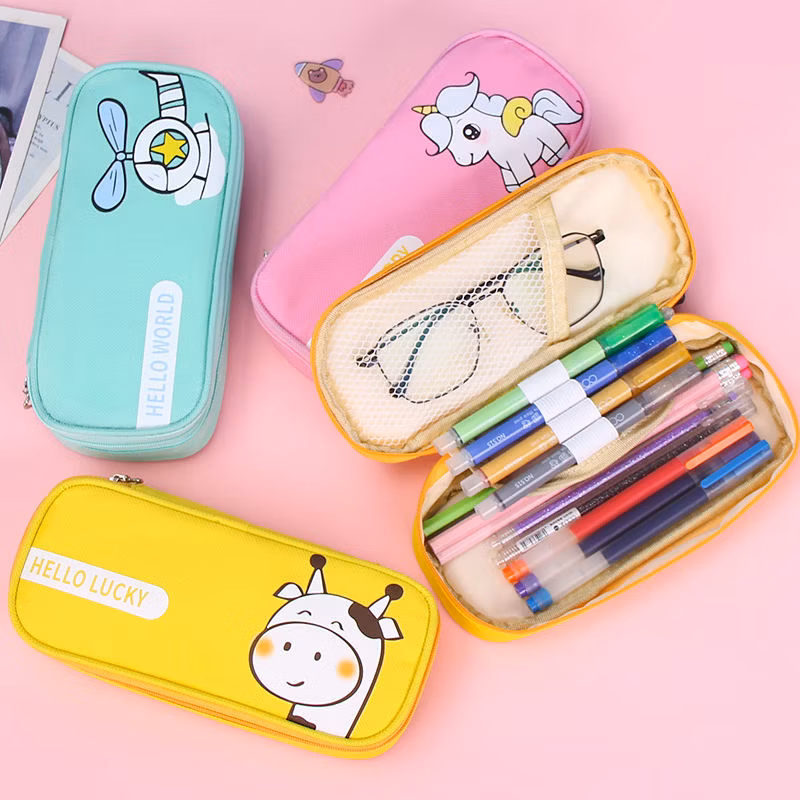 Best Selling Cute Large Capacity Colored Storage Pouch Pencil Case Pencil Bag