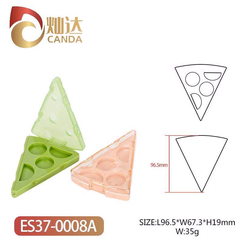 Pizza Shaped Unique Eyeshadow Palette Empty Eyeshadow Containers Transparent Eyeshadow Case