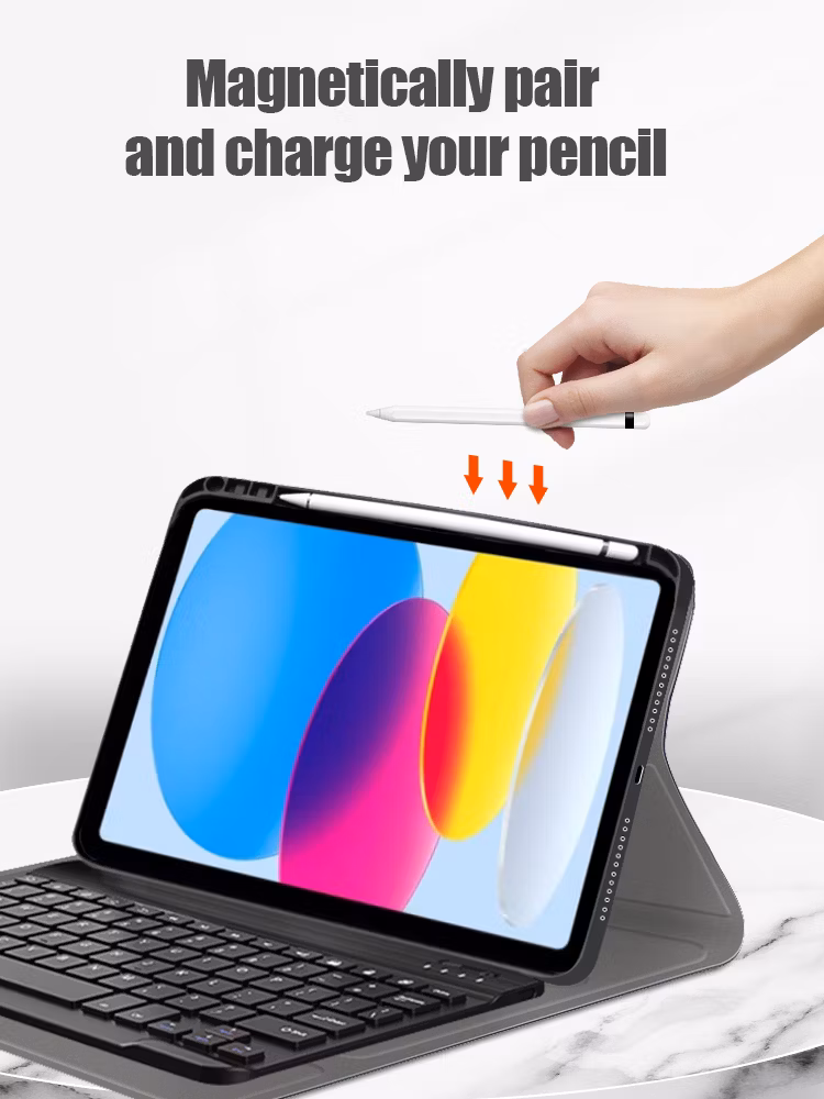 Portable Wireless Keyboard Case for iPad 10 2022 10.9inch Tablet Case Magnetic Leather Case